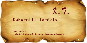 Kukorelli Terézia névjegykártya
