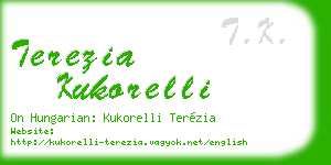 terezia kukorelli business card